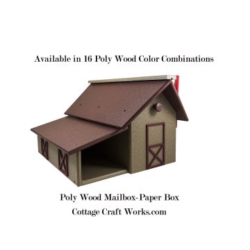 Poly Wood Barn Mailbox & Newspaper Shed