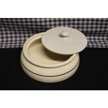 USA Stoneware Pottery | Tortillas | Quesso | Bowl | Blue Stripe