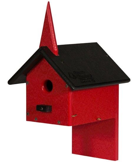 Wren Church Poly Bird House – Weatherproof Recycled Poly Lumber Outdoor Birdhouse