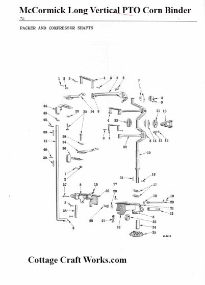 IHC PTO Corn Binder Packer Parts