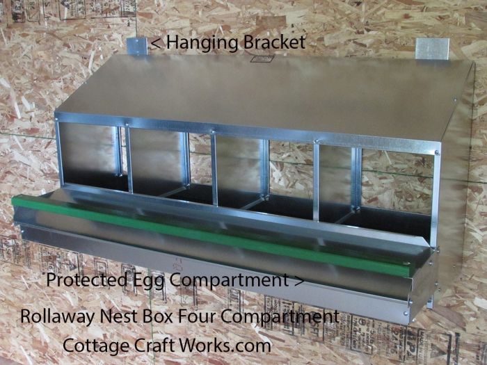 Chicken Rollaway Egg Nesting Box 4 Compartment