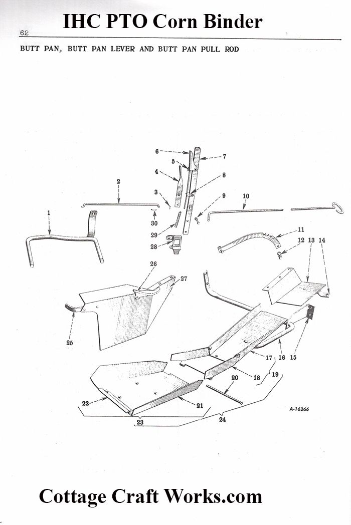 Binder Pan IHC McCormick-Deering PTO Corn Binder Butt Pan Parts