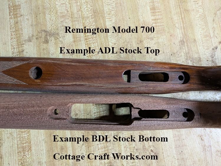 Replacement rifle stock Remington 700 ADL-BDL.