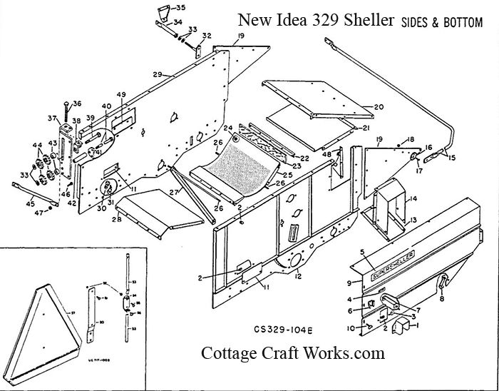 New Idea 329 Sheller Unit Parts