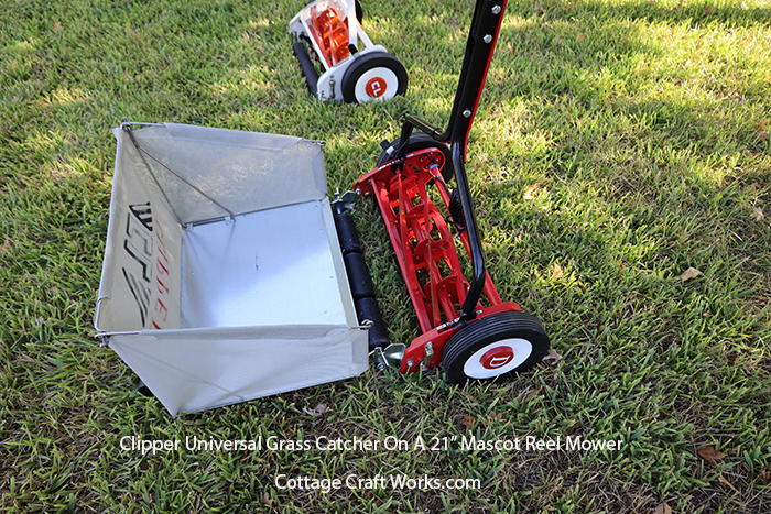 Clipper Grass Catcher on Mascot 21" Reel Mower