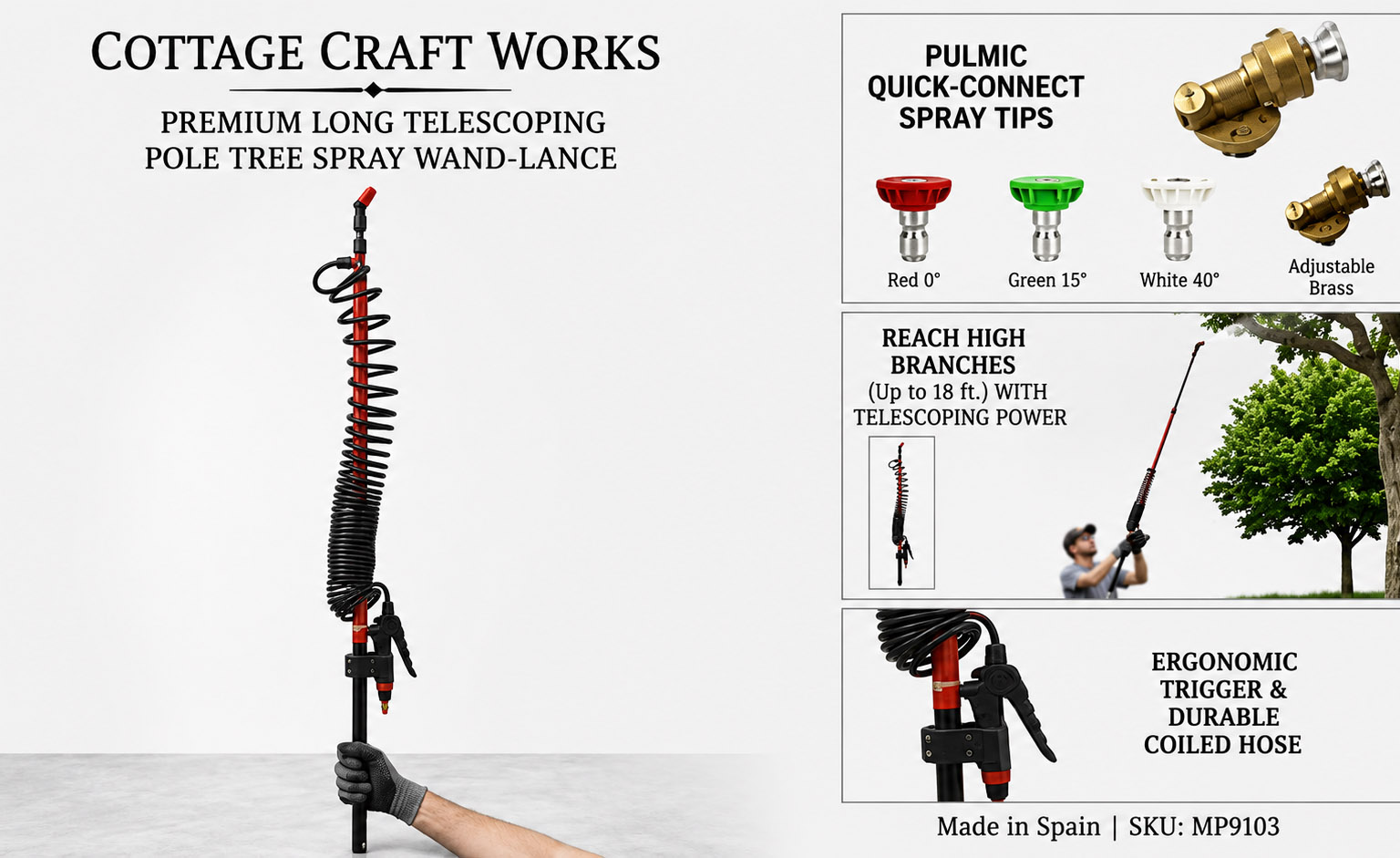 Long Telescoping Spray Wand-Lance