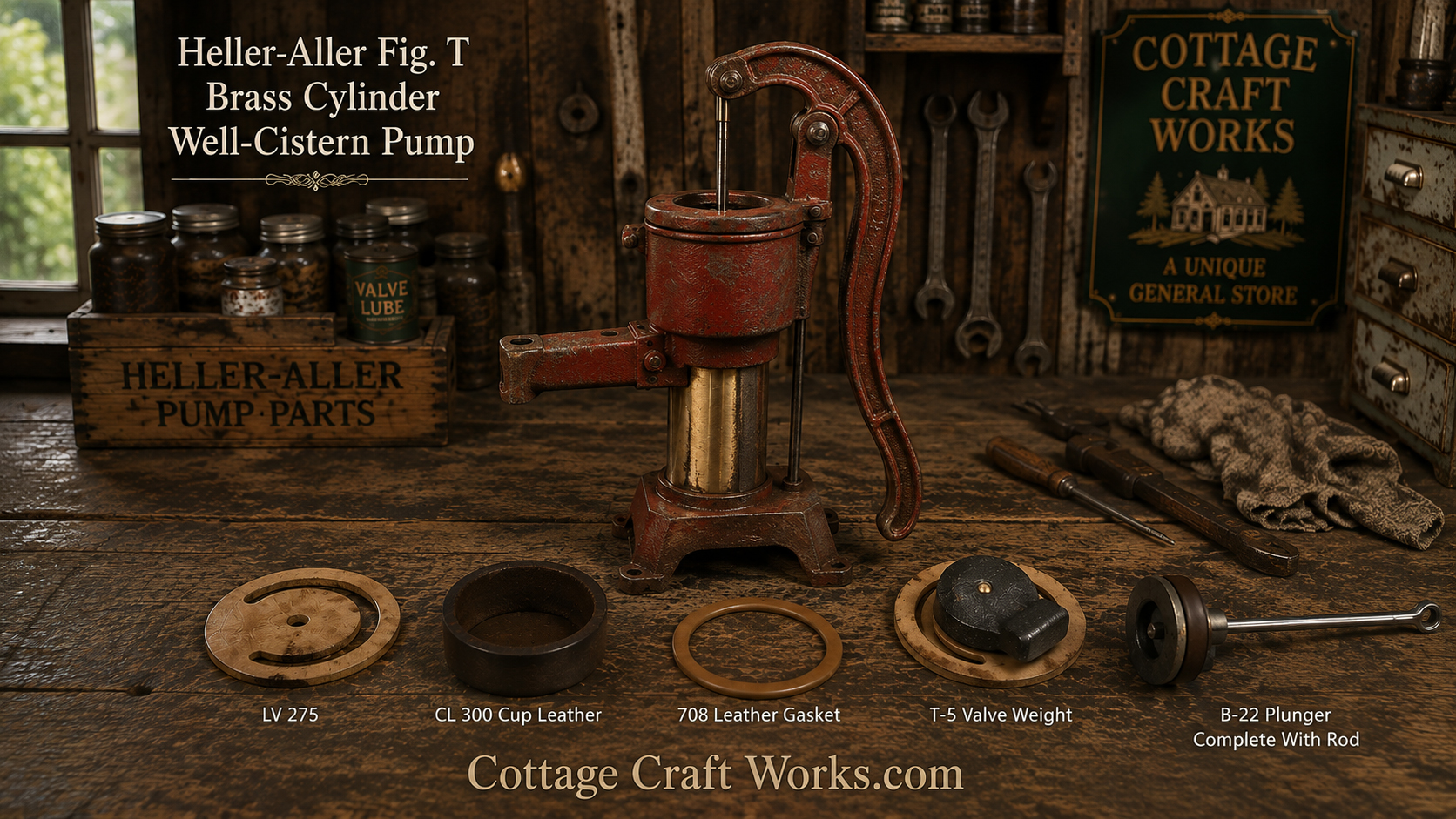 Heller-Aller Fig. T Brass Cylinder Pump Rebuilding & Leather Replacement Guide