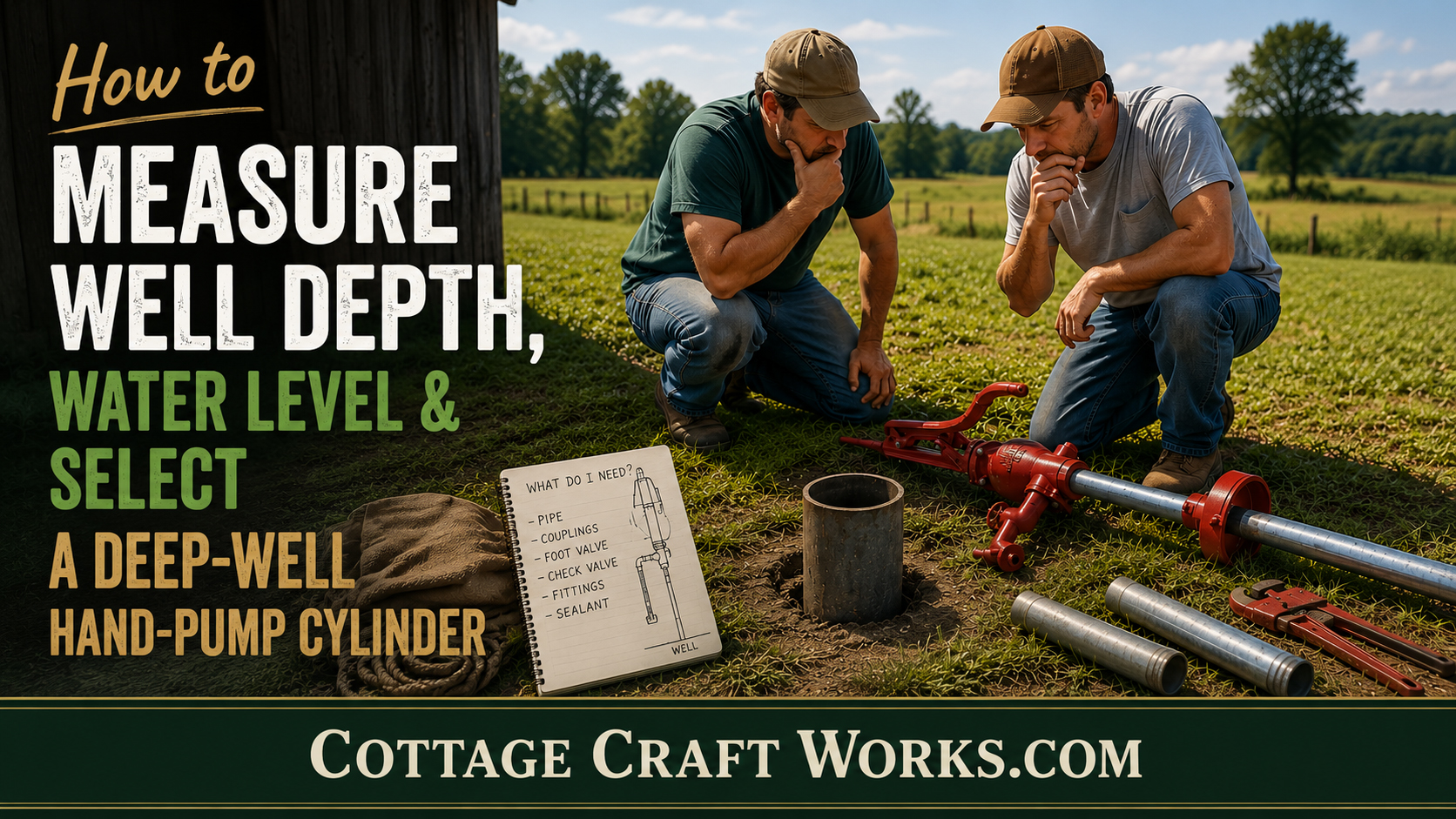 How to Measure Well Depth, Select a Hand-Pump Cylinder & Plan a Safe Installation