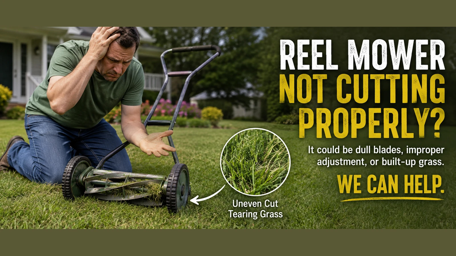 Reel Mower Troubleshooting | Won't Cut, Hard to Push & Uneven Cut