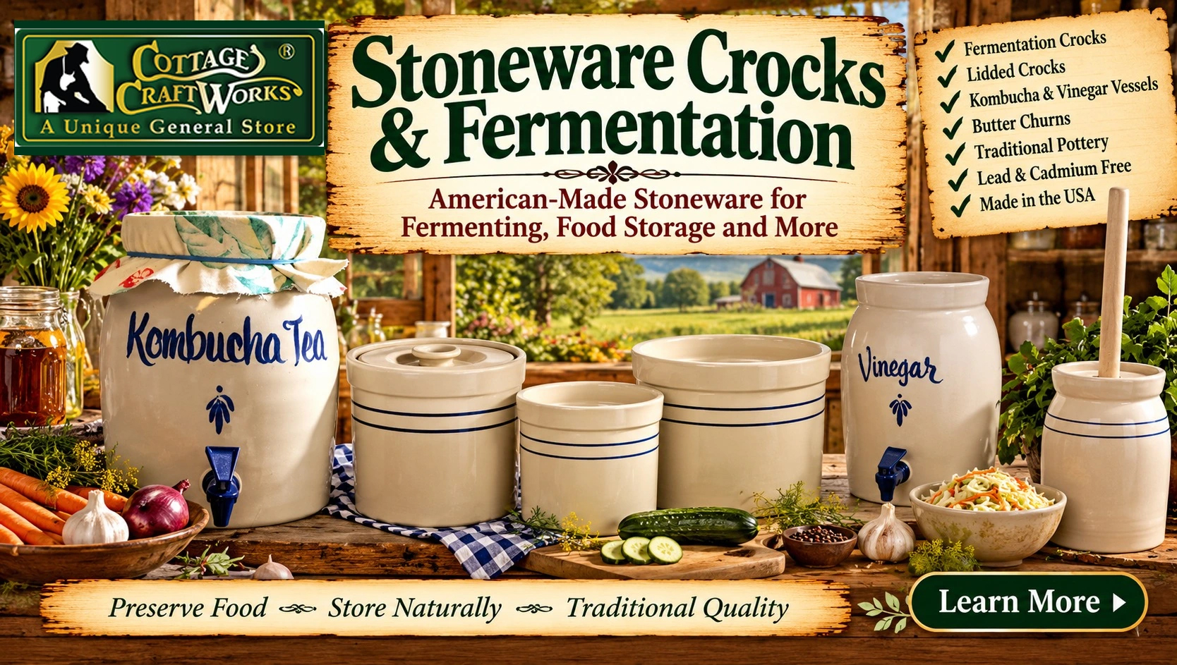 Stoneware Crocks & Fermentation