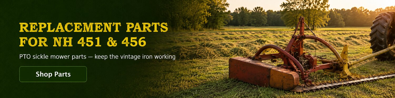 Replacement parts for New Holland 451 & 456 PTO sickle mowers. Shop parts.